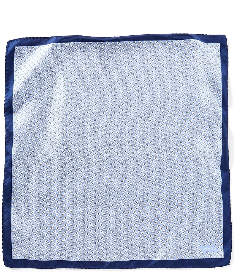 Cremieux Frankie Flower Medallion Silk Pocket Square
