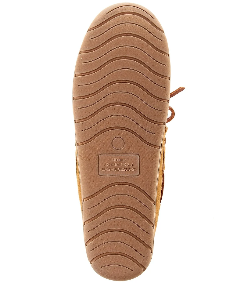 Cremieux Genuine Suede Laced-Moccasin Slippers