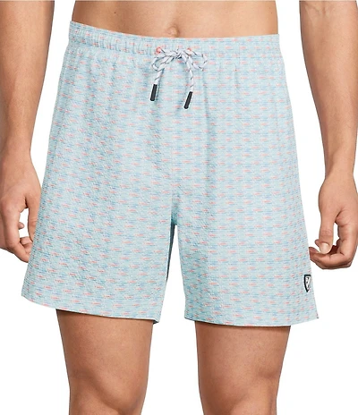 Cremieux Geo Fish 6#double; Swim Trunks