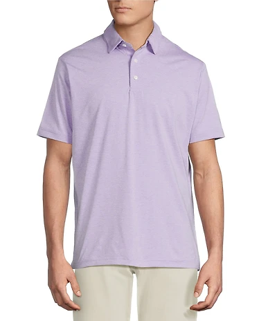 Cremieux Heather Short Sleeve Solid Polo Shirt