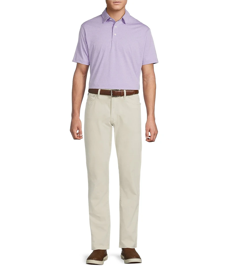 Cremieux Heather Short Sleeve Solid Polo Shirt