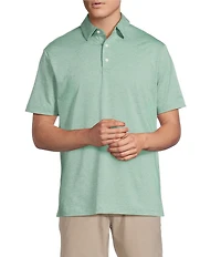 Cremieux Heather Short Sleeve Solid Polo Shirt