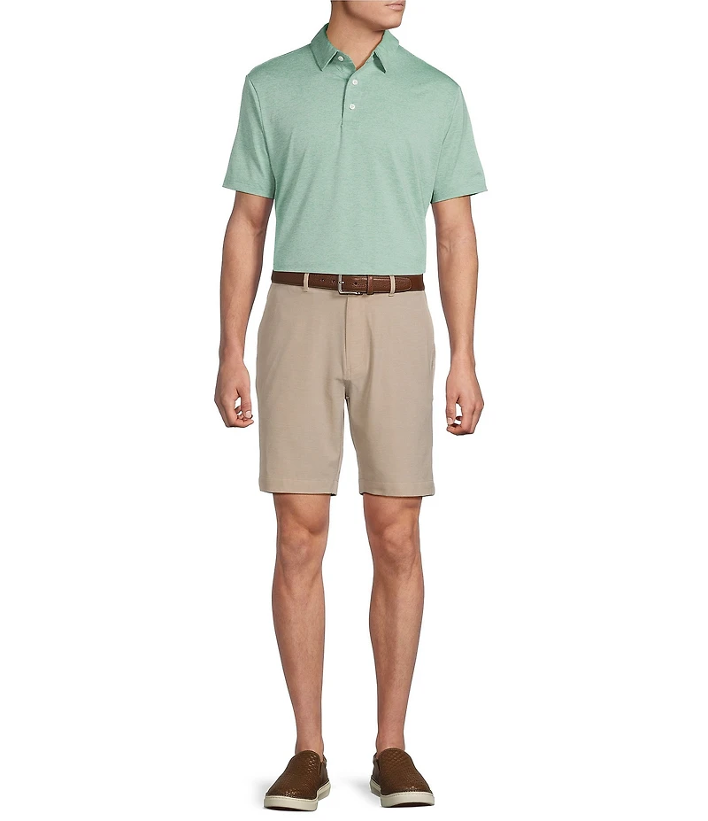 Cremieux Heather Short Sleeve Solid Polo Shirt