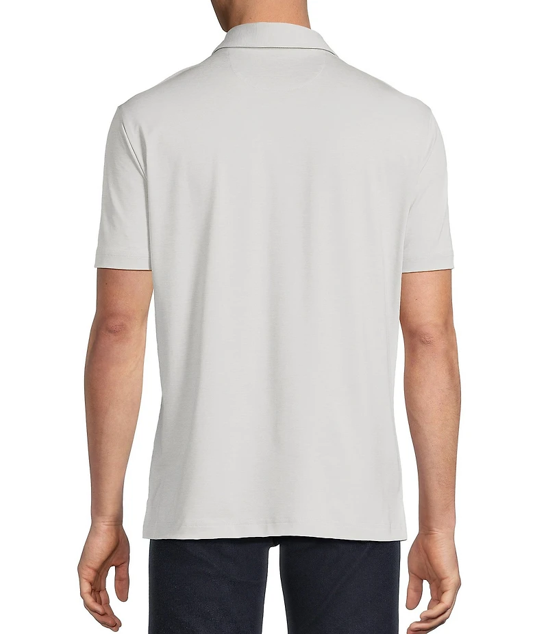 Cremieux Heather Short Sleeve Solid Polo Shirt