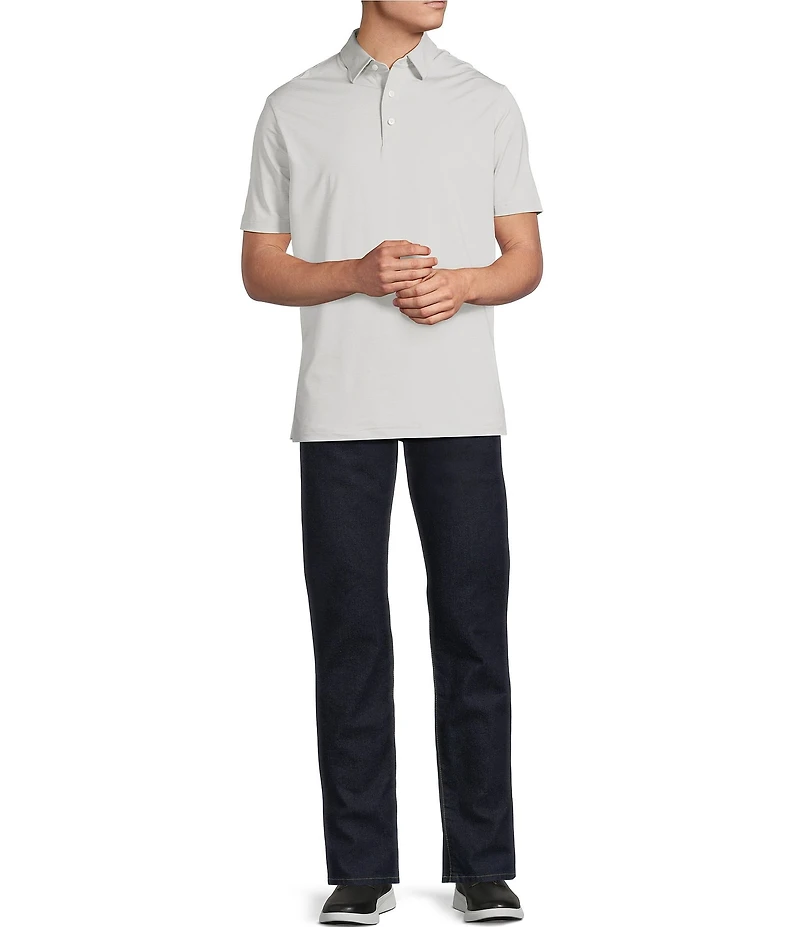 Cremieux Heather Short Sleeve Solid Polo Shirt