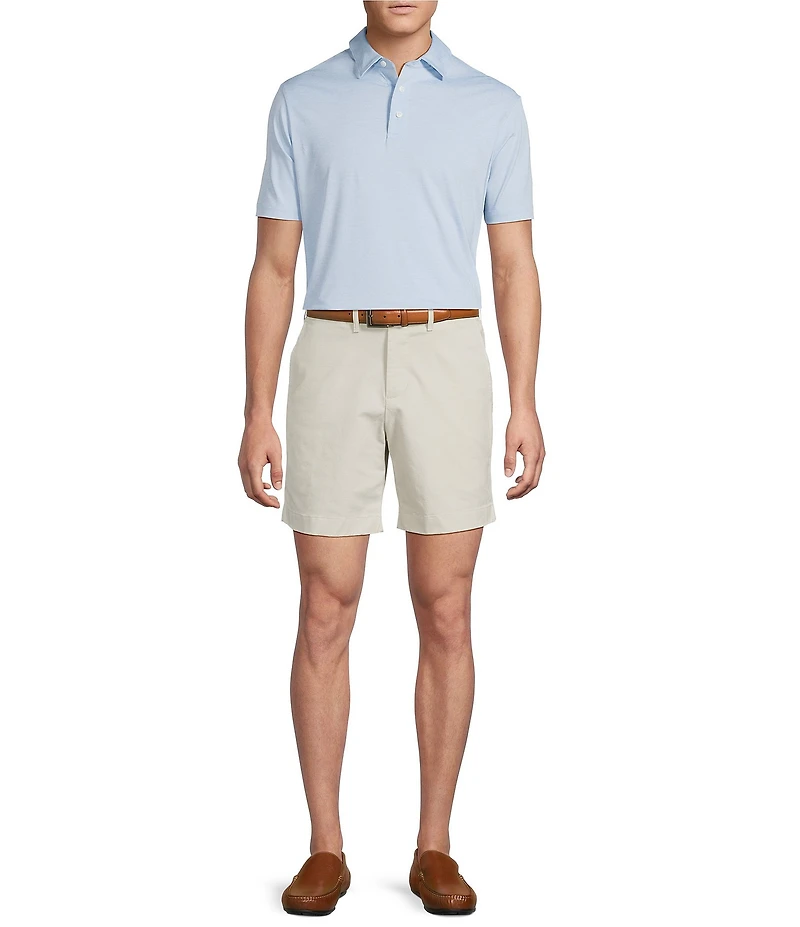 Cremieux Heather Short Sleeve Solid Polo Shirt