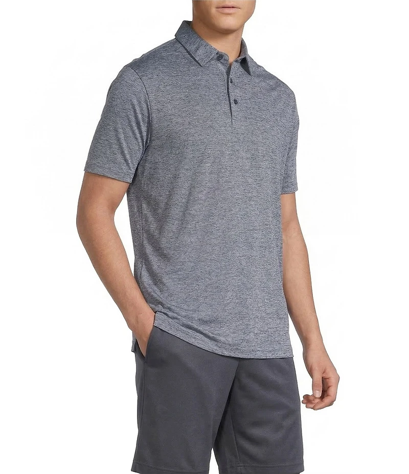 Cremieux Heather Short Sleeve Solid Polo Shirt