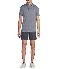 Cremieux Heather Short Sleeve Solid Polo Shirt