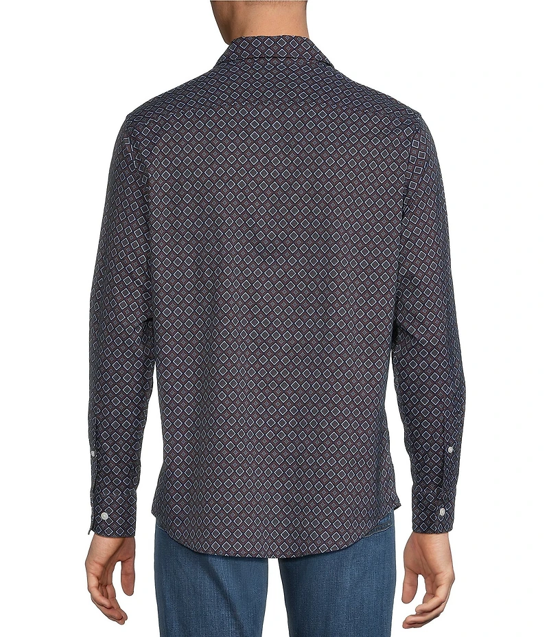Cremieux Jeans Premium Diamond Print Long Sleeve Woven Shirt