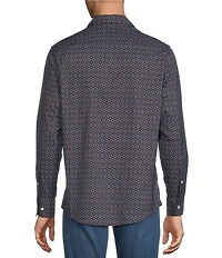 Cremieux Jeans Premium Diamond Print Long Sleeve Woven Shirt