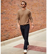 Cremieux Premium Denim Relaxed Straight Fit Dark Wash Stretch Jeans