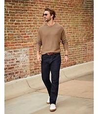 Cremieux Premium Denim Relaxed Straight Fit Dark Wash Stretch Jeans