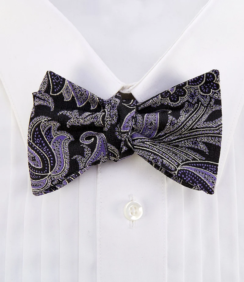 Cremieux Jonah Paisley Printed Silk Bow Tie