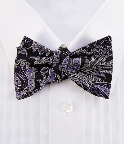 Cremieux Jonah Paisley Printed Silk Bow Tie