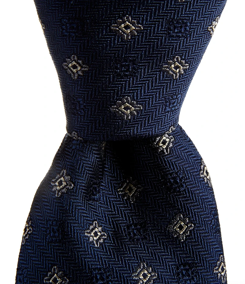 Cremieux Jones Medallion Print 3#double; Silk Tie