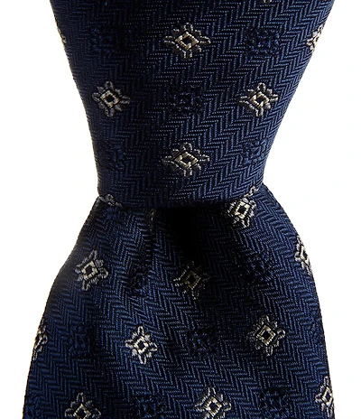 Cremieux Jones Medallion Print 3#double; Silk Tie
