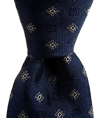 Cremieux Jones Medallion Print 3#double; Silk Tie