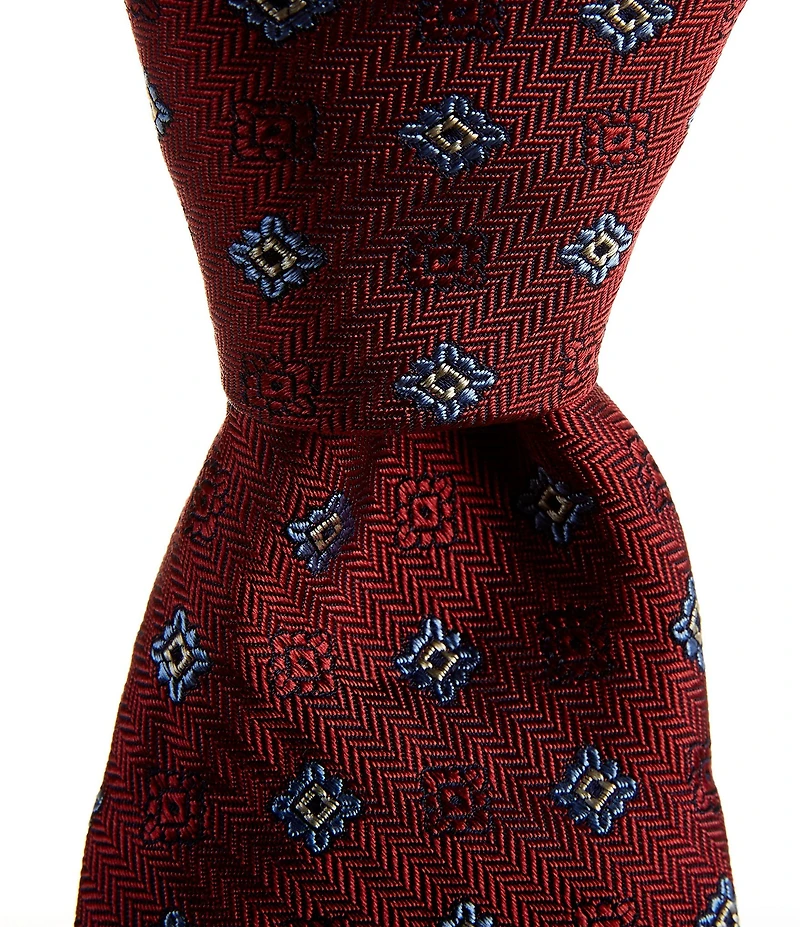Cremieux Jones Medallion Print 3#double; Silk Tie