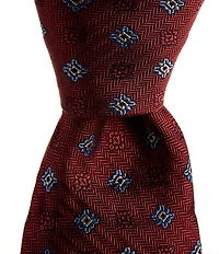 Cremieux Jones Medallion Print 3#double; Silk Tie