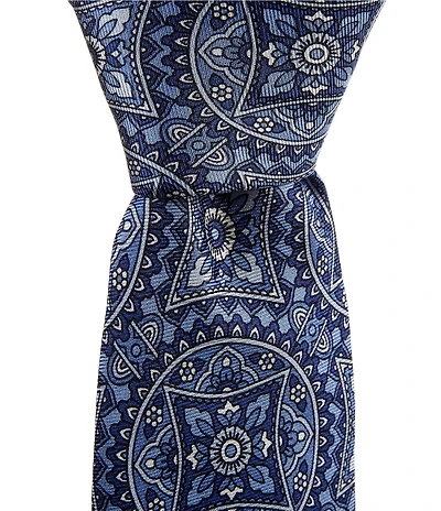 Cremieux Jumbo Medallion 3#double; Silk Tie