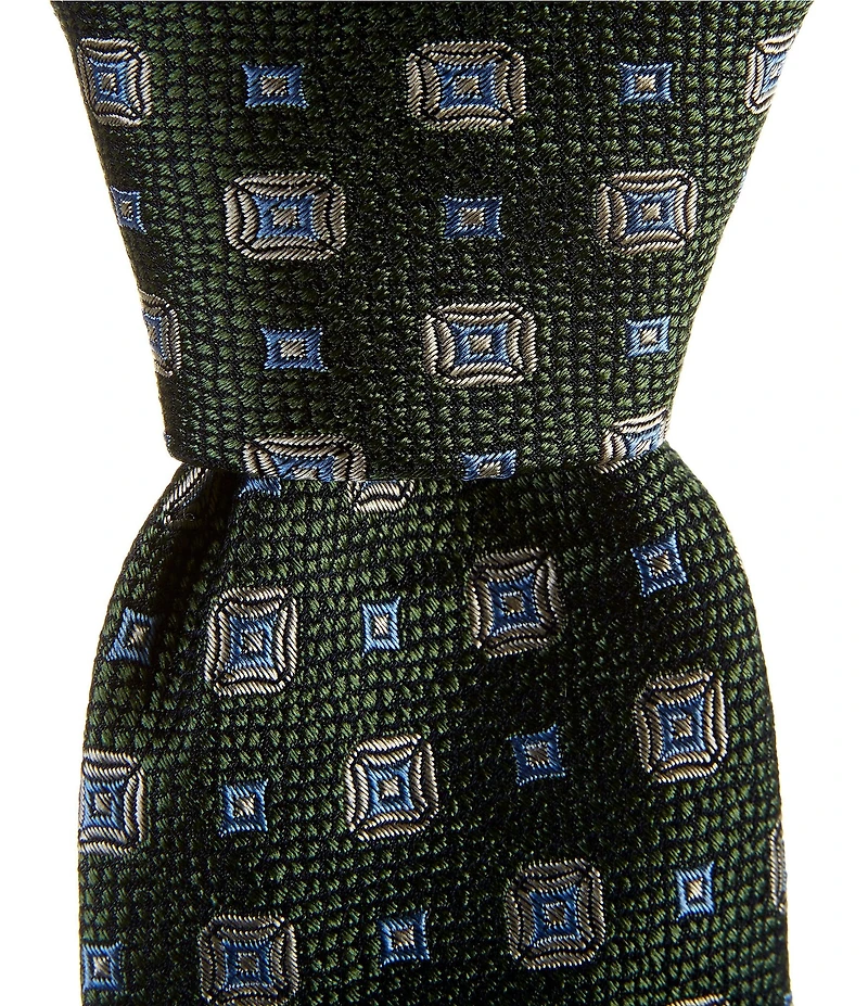 Cremieux Kaiden Medallion 3 3/8#double; Woven Silk Tie