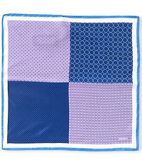 Cremieux Kaleb Neat Geometric Four Square Woven Silk Pocket Square