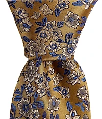 Cremieux King Floral Pattern 3 3/8#double; Silk Tie