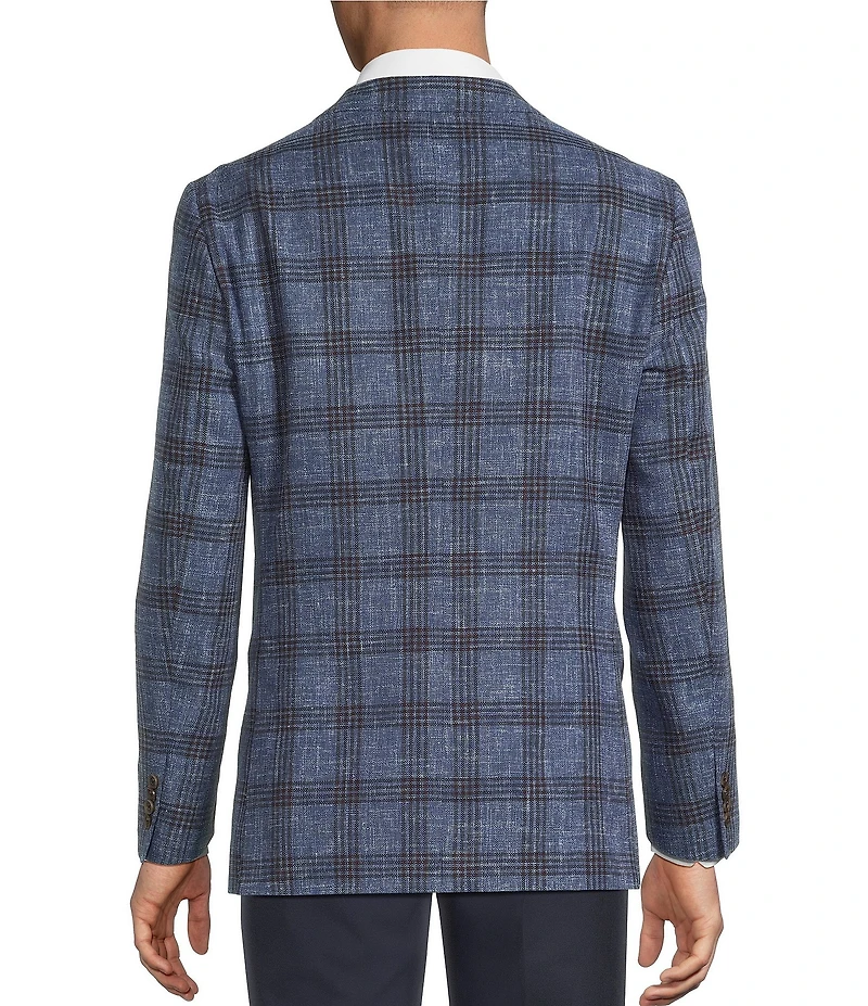 Cremieux Linen Blend Modern Fit Plaid Sport Coat