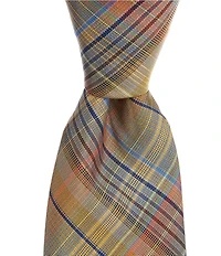 Cremieux Marinara Tight Plaid 3 1/4#double; Woven Silk Tie