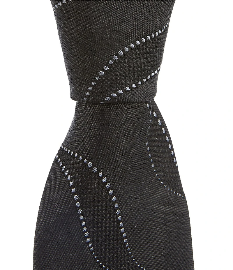 Murano Mateo Abstract/Waves Pattern 3#double; Silk Tie