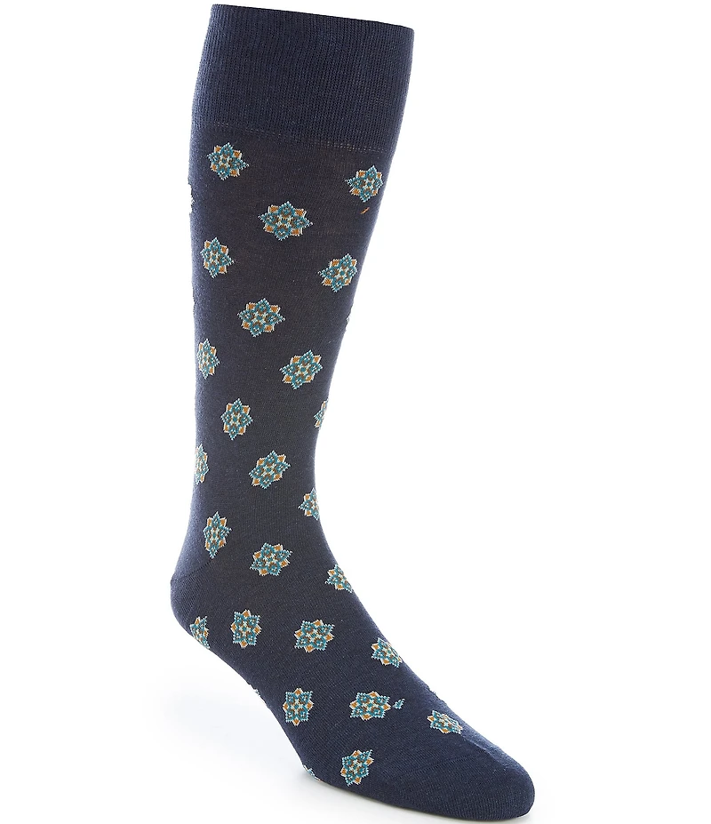 Cremieux Medallion Neat Crew Dress Socks