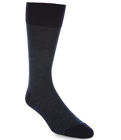 Cremieux Micro Stripe Rib Crew Dress Socks