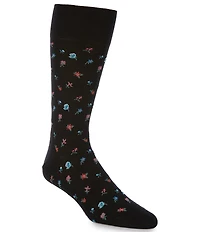 Cremieux Mini-Floral Crew Dress Socks