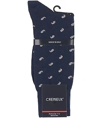 Cremieux Mini Paisley Crew Socks