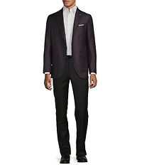 Cremieux Modern Fit Dark Plaid Pattern Wool Sport Coat