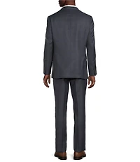 Cremieux Modern Fit Flat Front Dark Classic Plaid 2-Piece Suit