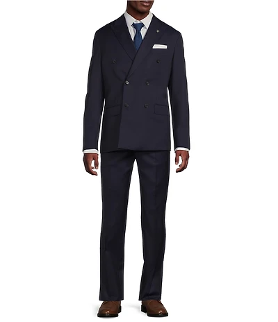 Cremieux Modern Fit Flat Front Dark Solid 2-Piece Suit