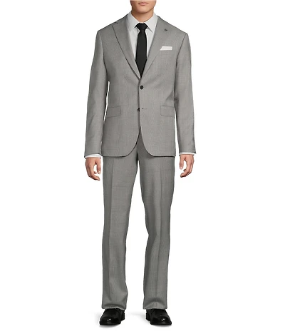 Cremieux Modern Fit Flat Front Light Classic Plaid 2-Piece Suit