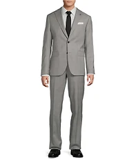 Cremieux Modern Fit Flat Front Light Classic Plaid 2-Piece Suit