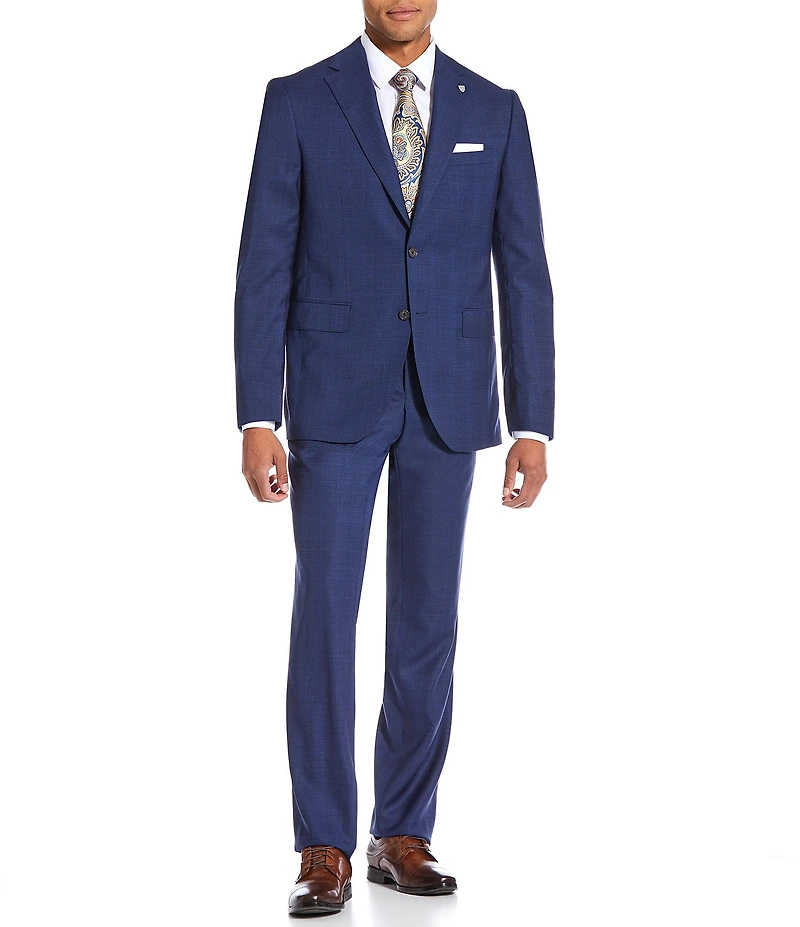 Cremieux Modern Fit Flat Front Plaid 2-Piece Suit