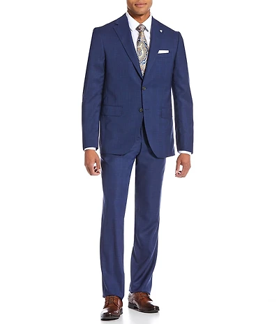Cremieux Modern Fit Flat Front Plaid 2-Piece Suit