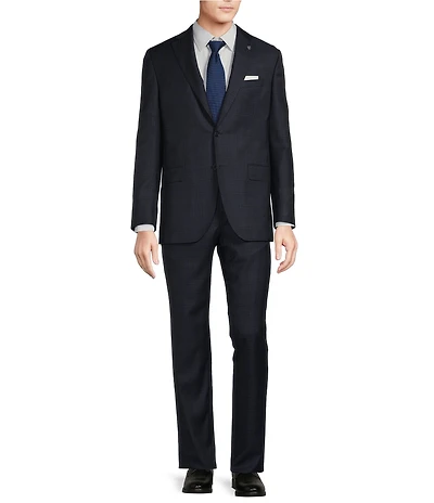 Cremieux Modern Fit Flat Front Tonal Plaid 2-Piece Suit