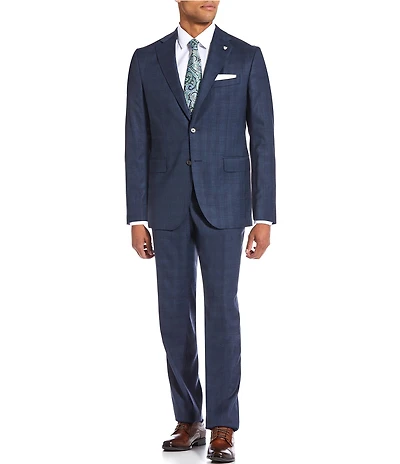 Cremieux Modern Fit Flat Front Plaid 2-Piece Suit