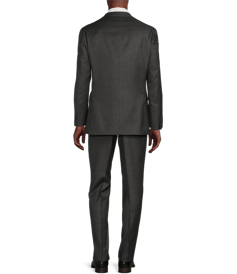 Cremieux Modern Fit Flat Front Sharkskin Print 2-Piece Suit