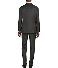 Cremieux Modern Fit Flat Front Sharkskin Print 2-Piece Suit