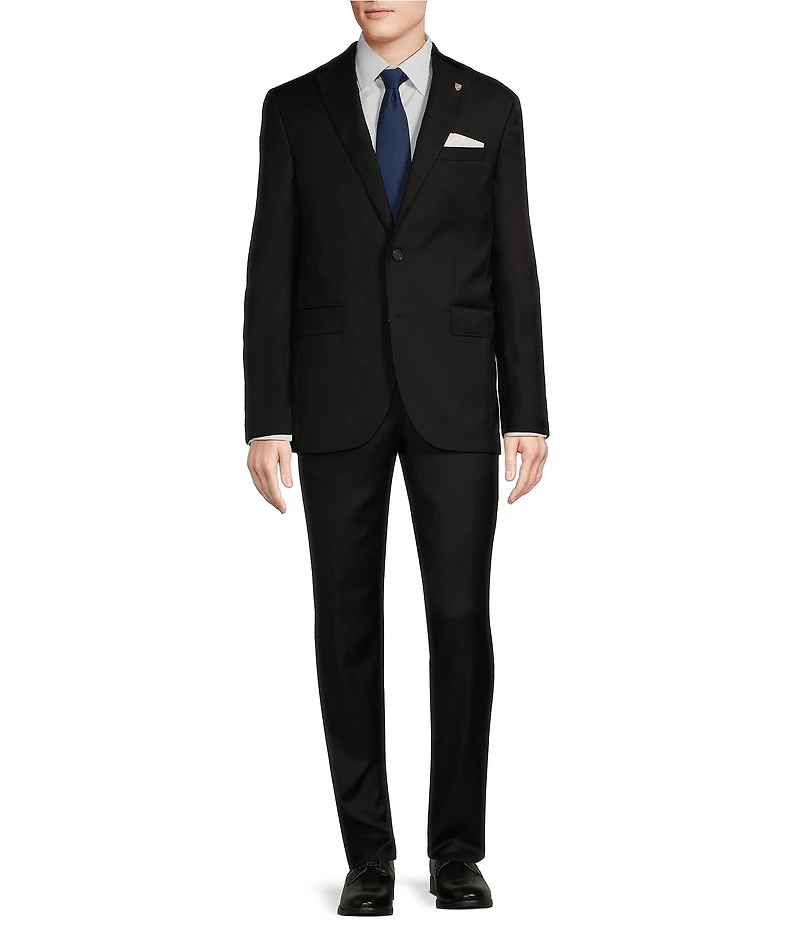 Cremieux Modern Fit Flat Front Solid Pattern 2-Piece Suit
