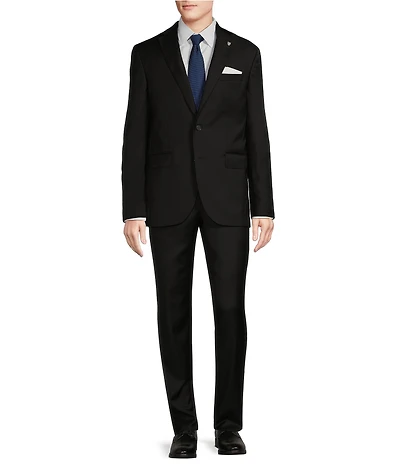 Cremieux Modern Fit Flat Front Solid Pattern 2-Piece Suit