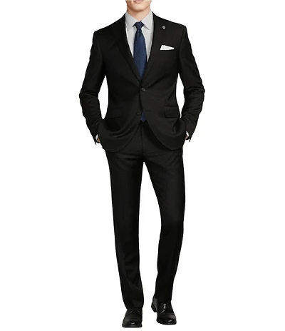 Cremieux Modern Fit Flat Front Solid Pattern 2-Piece Suit