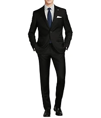 Cremieux Modern Fit Flat Front Solid Pattern 2-Piece Suit