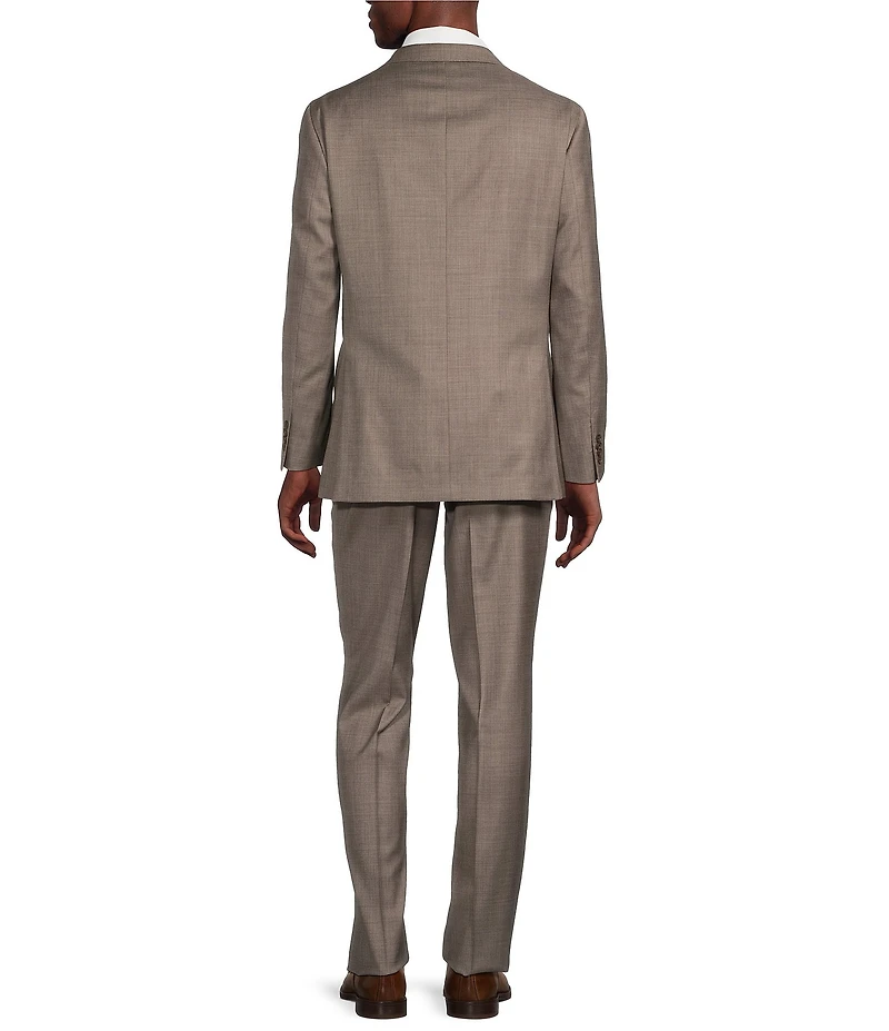 Cremieux Modern Fit Flat Front Solid Sharkskin 2-Peice Suit